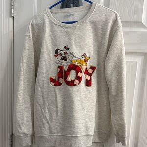 Disney Gray Sweatshirt with Mickey and Pluto